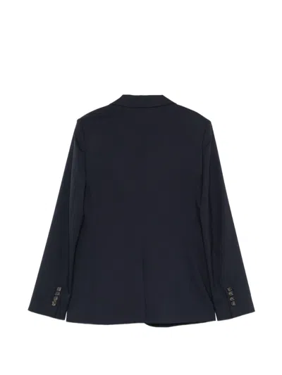 Manuel Ritz Logo-pin Single-breasted Jacket In Blue