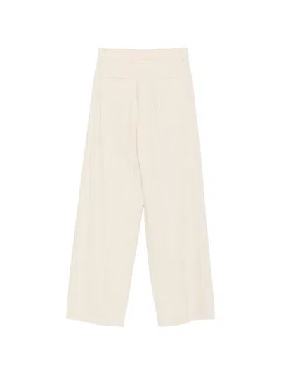 Manuel Ritz Pinstripe-pattern Trousers In Neutral