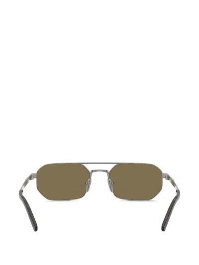 Prada Geometric-frame Sunglasses In Silver