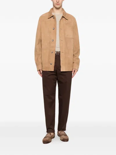 Manuel Ritz Long-sleeves Jacket In Brown