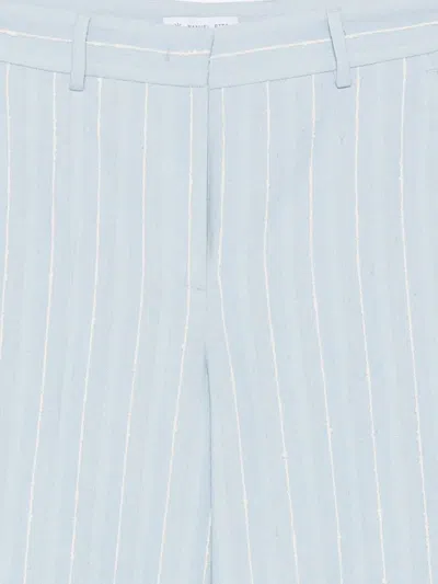 Manuel Ritz Pinstripe-pattern Trousers In Blue
