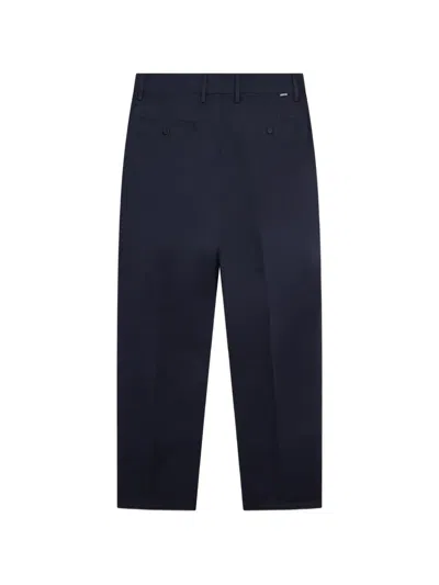 Aspesi Button Pocket Trousers In Blue