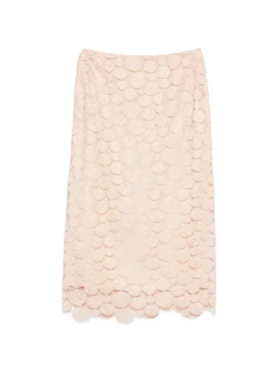 Aspesi Floral-patterned Skirt In Neutral