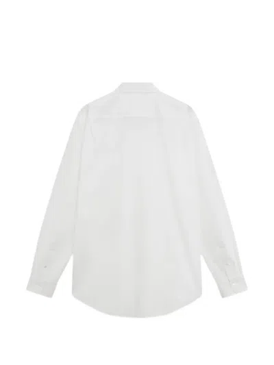 Auralee Long-sleeve White Cotton Shirt In White