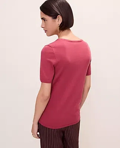 Ann Taylor Easy Sweater Tee In Red