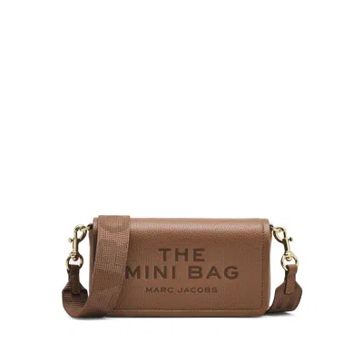 Marc Jacobs Borsa A Spalla The Leather Mini Argan Oil In Brown