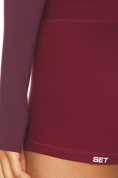 Set Active Formcloud Cloud Short In Burgundy