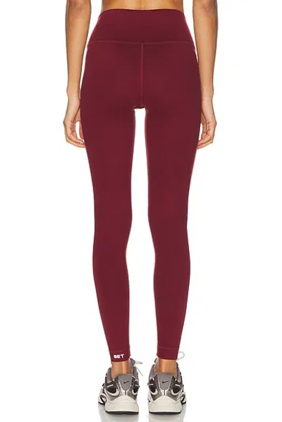 Set Active Formcloud Cloud Legging In Burgundy