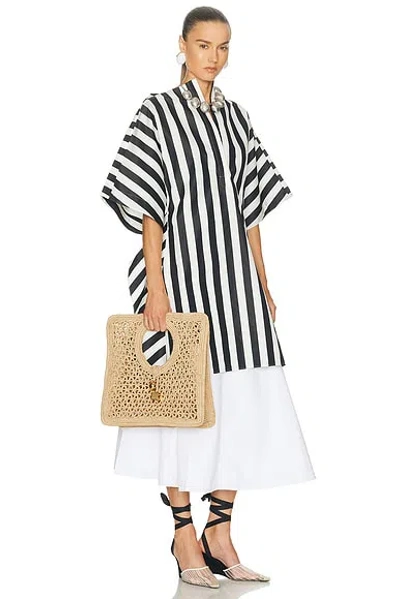 Jacquemus Small The Spiaggia Circular-handle Crochet Tote Bag In Brown