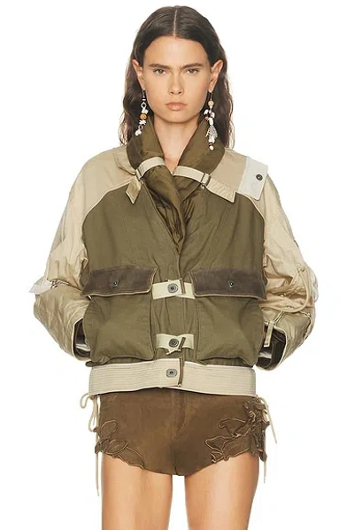 Isabel Marant Julissa Leather-trimmed Organic Cotton Jacket In Multi