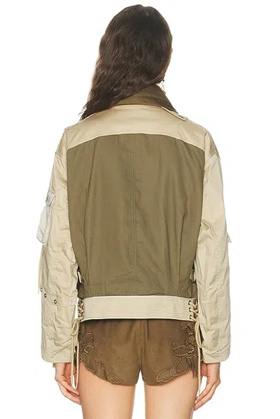 Isabel Marant Julissa Leather-trimmed Organic Cotton Jacket In Multi