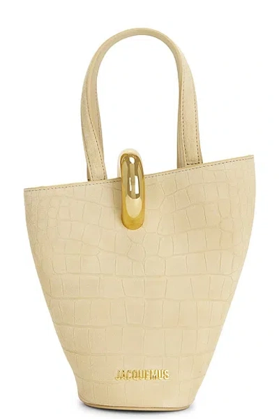 Jacquemus Womens Light Ivory Le Petit Bambola Small Leather Top-handle Bag In Neutral