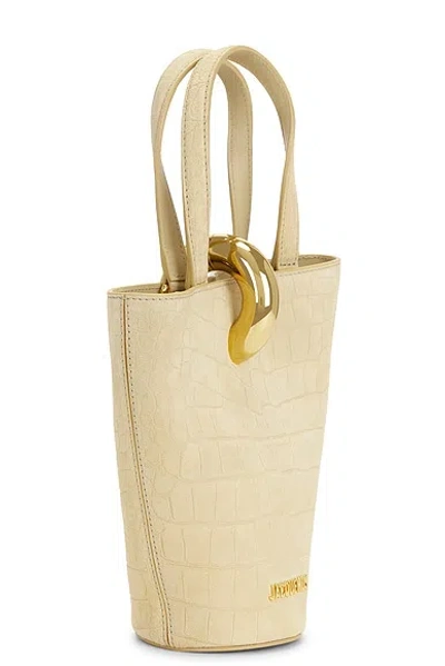 Jacquemus Womens Light Ivory Le Petit Bambola Small Leather Top-handle Bag In Neutral