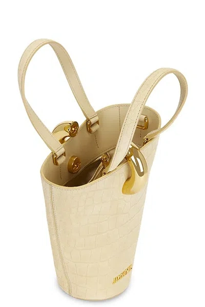 Jacquemus Womens Light Ivory Le Petit Bambola Small Leather Top-handle Bag In Neutral