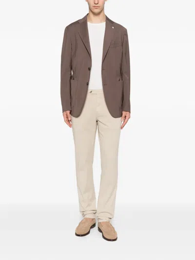 Manuel Ritz Nuvola Notch-lapel Jacket In Brown