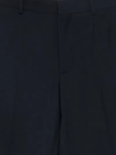 Manuel Ritz Wool Trousers In Blue
