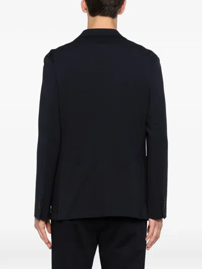 Manuel Ritz Notched-lapels Patch-pockets Blazer In Blue