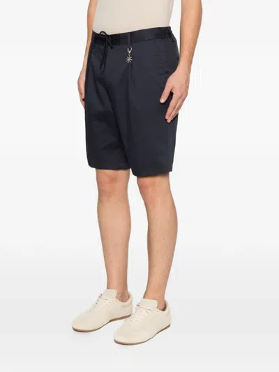 Manuel Ritz Pleated Drawstring Shorts In Blue