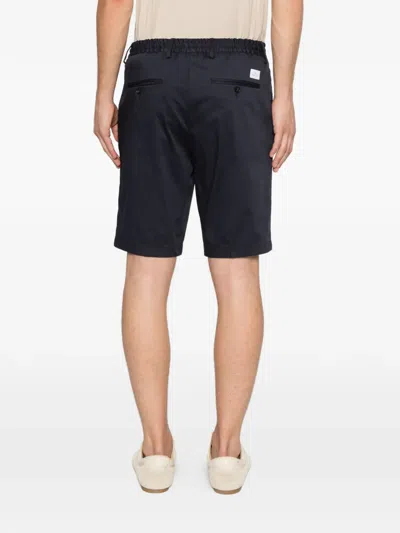 Manuel Ritz Pleated Drawstring Shorts In Blue