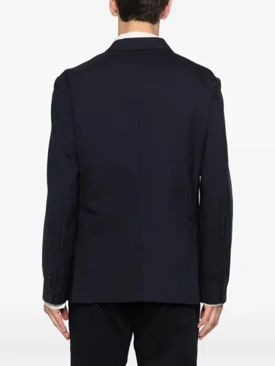 Manuel Ritz Double-breasted Blazer In Blue