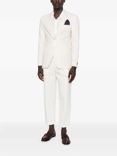 Manuel Ritz Single-breasted Blazer In White