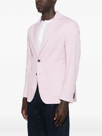 Manuel Ritz Chevron Blazer In Pink