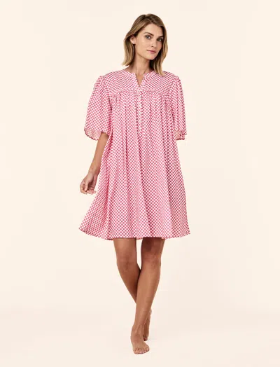 Papinelle Anais Gathered Nightie Nightgown In Pink