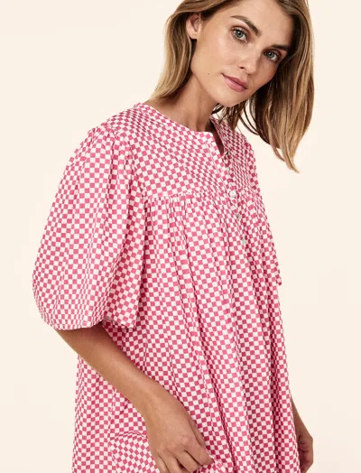 Papinelle Anais Gathered Nightie Nightgown In Pink