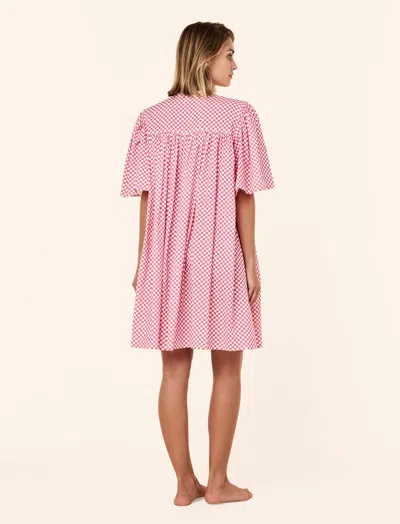 Papinelle Anais Gathered Nightie Nightgown In Pink