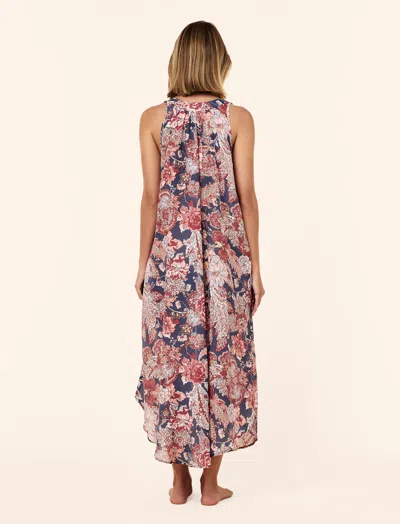 Papinelle Ella Panel Front Maxi Nightgown In Multi