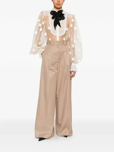 Valentino Polka Dot Pattern Shirt In Neutral