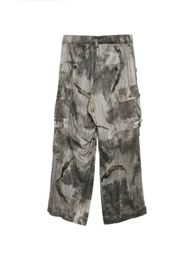 Ziggy Chen Brushed-effect Trousers In Brown