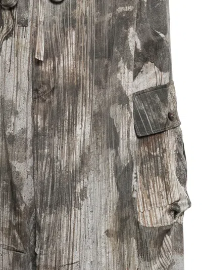 Ziggy Chen Brushed-effect Trousers In Brown