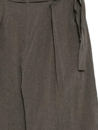 Forme D'expression Belted Trousers In Brown