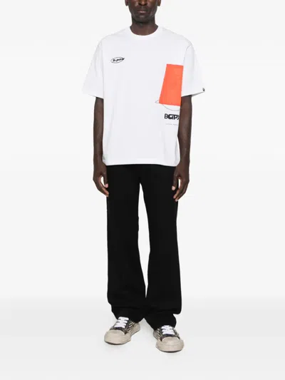 A Bathing Ape Logo-print Drawstring T-shirt In White