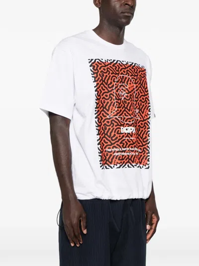 A Bathing Ape Graphic-print Drawstring T-shirt In White