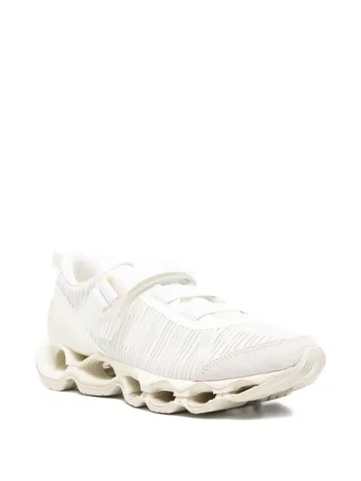 Mizuno Innovative Wave Performance Sneakers With Dynamic Strap Closure In White
