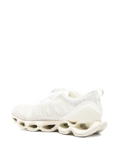 Mizuno Innovative Wave Performance Sneakers With Dynamic Strap Closure In White