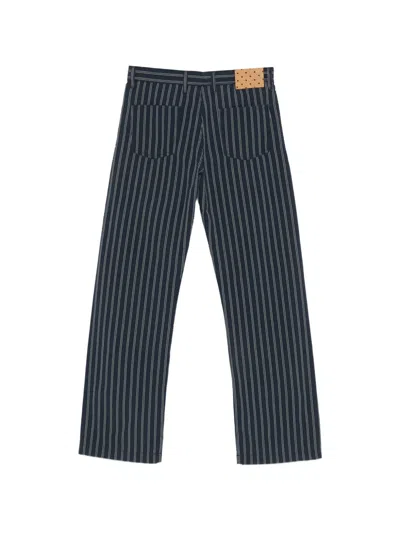 Massimo Alba Stripe-pattern Trousers In Blue
