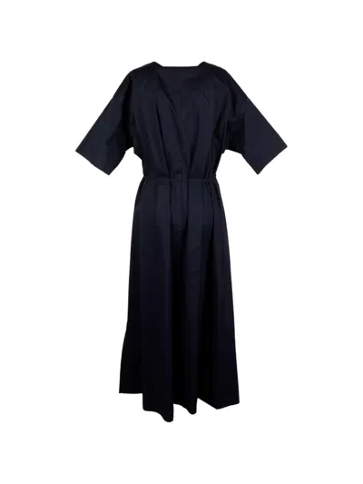 Aspesi Belted Button-front Dress In Blue