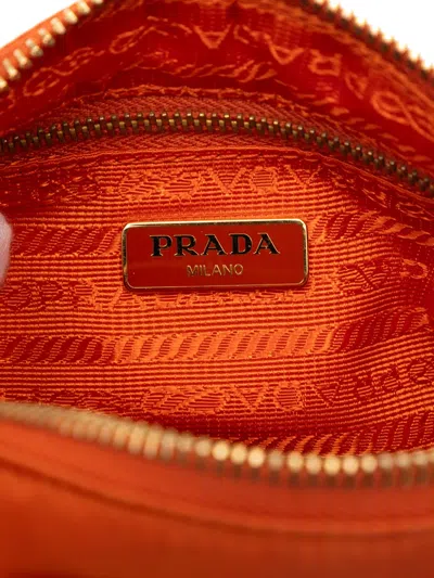 Pre-owned Prada 2000-2013 Tessuto Pouch In Orange