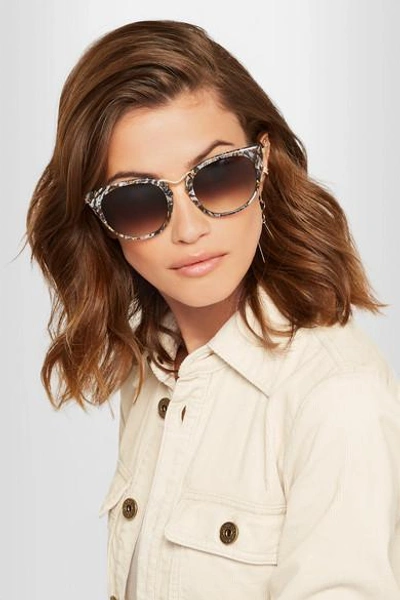 Shop Thierry Lasry Hinky Cat-eye Acetate And Gold-tone Sunglasses
