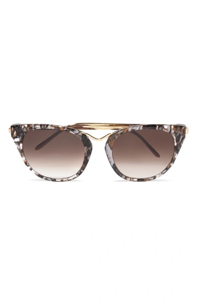 Shop Thierry Lasry Hinky Cat-eye Acetate And Gold-tone Sunglasses