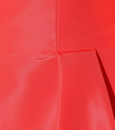 Shop Carolina Herrera Off-the-shoulder Silk Dress In Red