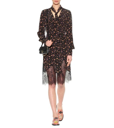 Shop Mcq By Alexander Mcqueen Floral-printed Silk Dress In Vietage Floral