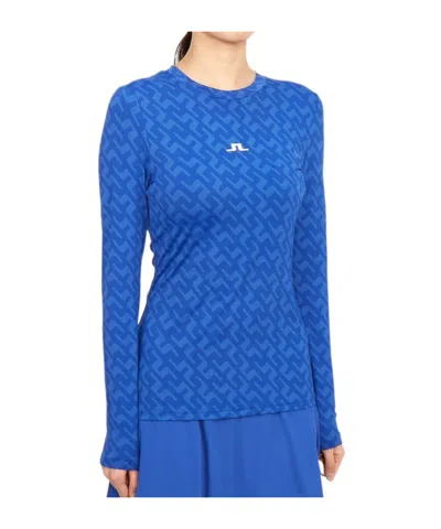 J. Lindeberg Logo-print Compression Top In Blue