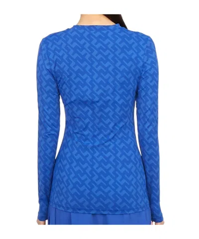 J. Lindeberg Logo-print Compression Top In Blue