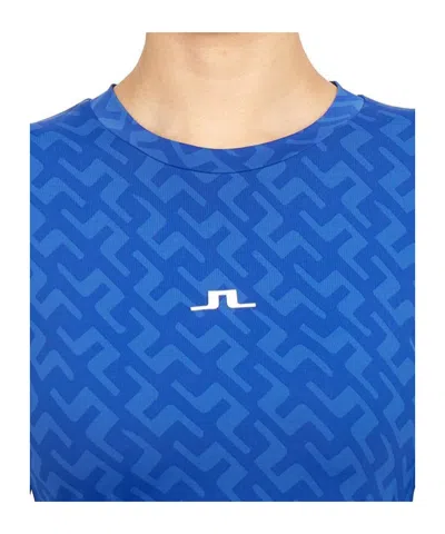 J. Lindeberg Logo-print Compression Top In Blue