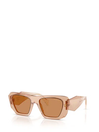 Prada Eyewear Rectangular Frame Sunglasses In White