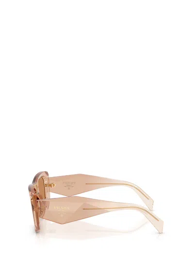 Prada Eyewear Rectangular Frame Sunglasses In White
